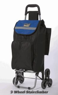 Deluxe Trendy Cart, Folding Grocery and Shopping Cart, 3 Wheel Trolley