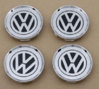VW Volkswagen Chrome Wheel Center Hub Cap Golf Jetta Etc. 4pcs New