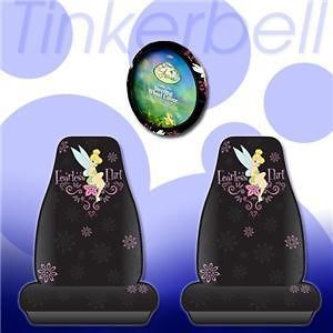 3PC Tinkerbell Fearless Seat Cover Steering Wheel Cover