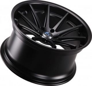 20 ROHANA RC10 WHEELS CONCAVE MATTE BLACK STAGGERED 20x9 and 20x11