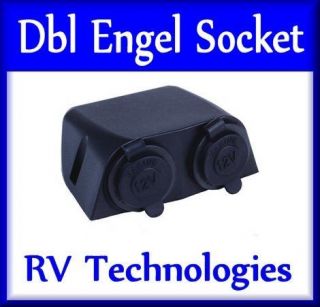 RV TECHNOLOGIES DOUBLE ENGEL FRIDGE DC POWER SOCKETS 4X4 CARAVAN