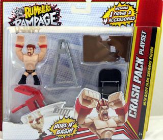 SHEAMUS W/ CRASH PACK PLAYSET   WWE RUMBLERS RAMPAGE MATTEL TOY ACTION