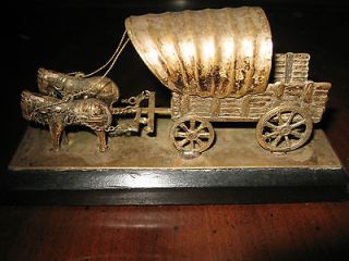 ONE OF A KIND FIND HORSE PULLED WAGON HANDMADE SIGNED EBERKOC  aprox