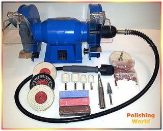 200W Bench Grinder with Flexi Shaft (Metal / Jewellery / Craft