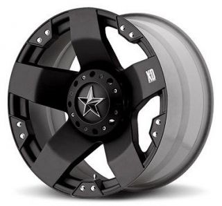 Series XD775 Rockstar Matte Black 5 6 8 Lug Wheels Rims FREE LUGS