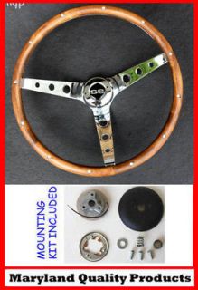 1964 66 Chevy Nova Impala SS GRANT Wood walnut Steering Wheel 15