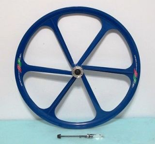 New Cool Mag Alloy 26 SHINY BLUE Bike Front Rim For 7/8/9 Gears, Disc