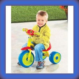 KIDS RIDE ON TRICYCLE 1st TRY LEARNING TRIKE with Adjustable Seat Blue