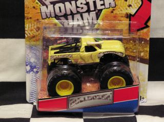 Hot Wheels 2012 Bulldozer w Topps Card Monster Jam Truck