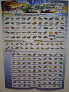 Hotwheels 2010 Collector Poster BN