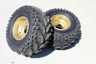SPIDER TRAC rear tires wheels aluminum rims Banshee YFZ450 RAPTOR J 25