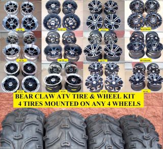 25 Honda Rancher Bear Claw ATV Tire SS Wheel Complete Kit Lifetime