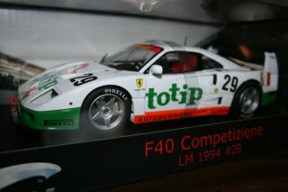 18 Hot Wheels Elite Ferrari F40 LM Competizione Lemans 1994 #29 Totip