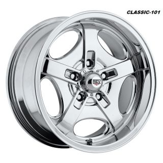 17 Chrome REV Classic Wheels Chevy Camaro Pontiac Firebird 5x4 75 17x8
