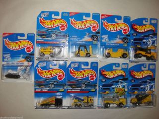 WHEELS CONSTRUCTION TRUCK VEHICLE LOT OF 9 DIFFERENT DIE CAST CARS 28