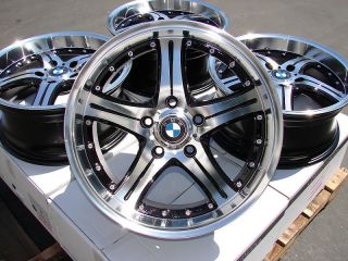 18 Effect Wheels Black Bimmer Rims BMW 128 135 318 323 325 328 330 335