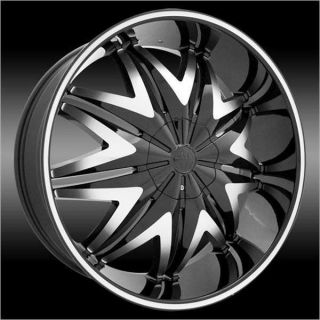 24 inch Krystal Black Wheels Rims 6x5 6x127 25