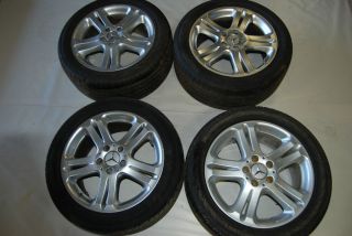 E500 E320 E350 Rims Wheels Tires 17x8 38 2114013602 Set Wheel