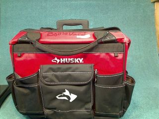 Husky Tool Box Tool Tote Pouches with Handle and Wheels