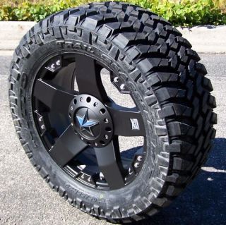 20 Black XD Rockstar Wheels Rims 33 Nitto Trail Grappler Chevy