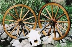 Two Rustic 42 Wagon Wheels Rock Solid New Wheels That Truly Look
