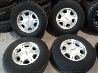 Factory 16 GMC 1500 Aluminum Wheels 6x5 5 245 75R16 Dunlop AT20 Tires