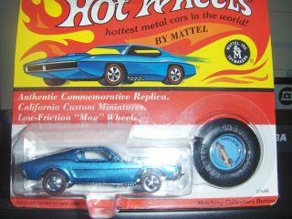 Vintage Hotwheels Blue Custom Mustang