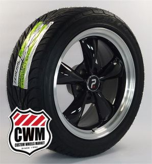 17x8 Classic 5 Spoke Black Wheels Rims Federal Tires for Chevy Camaro