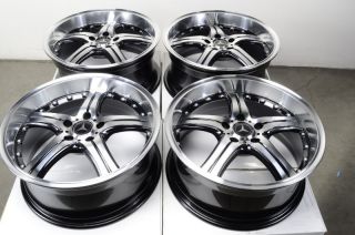 Rims Polished Lip Deep Dish Mercedes S500 S430 S350 E550 Alloy Wheels