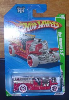 Hot Wheels Old Number 5 5 Fire Truck 1 64 Scale Die Cast 2009 Mattel