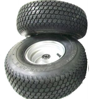 Go Kart Cart 15 Super Turf Front Tires Rims Wheels 15x6 6 5 8 bearings