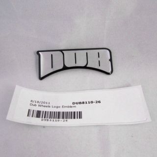 Dub Wheels Logo Emblem 65mm In Length 8110 26 Stick On for Spinners or