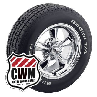  Wheels Rims BFG Radial T A Tires 215 70R15 for Mercury Cougar 69 73