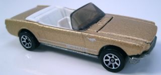 Hot Wheels 65 Mustang Convertible Gold Metallic 7sp 1996