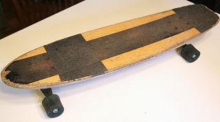 70s Santa Cruz 5 Ply Wooden Deck Skateboard Sector 9 Wheels