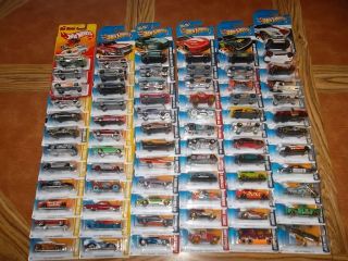 2012 HOT WHEELS OPEN CASE LOT OF 72 DIFFERENT MODELS ALL NEW INC 3 HOT