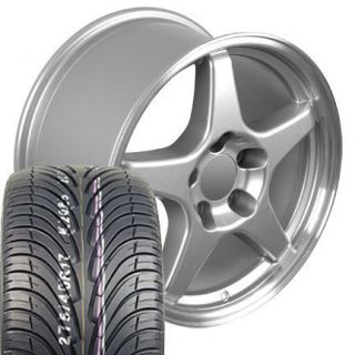 17x9 5 Corvette ZR1 Wheels Rims Tires Silver Fit Camaro