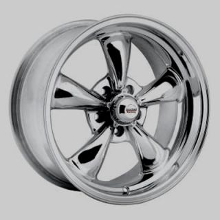Polished Wheel 17 5x4 75 Stagered Wheels Chevy Musclecar 17x7