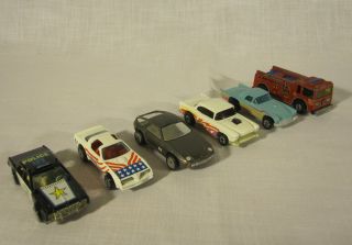 1970s Hot Wheels lot. Fire eater, Hot bird, Police, Porsche. 77, 78