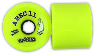 ABEC 11 Reflex Bigzigs Lemon Longboard Wheels 75mm 83A Set of 4