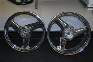 Chrome Wheels Front Rear for Kawasaki ZZR 1200