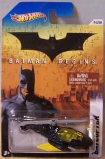Ctd Hot Wheels 2012 Batman Series 4 8 Batman Begins Batcopter Blk YW