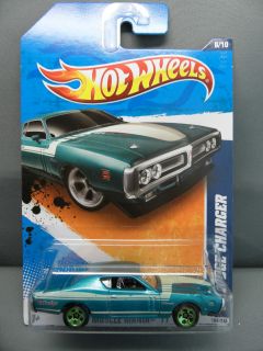 2011 HOT WHEELS 1 64 MUSCLE MANIA 1971 DODGE HEMI CHARGER 108 TEAL 5S