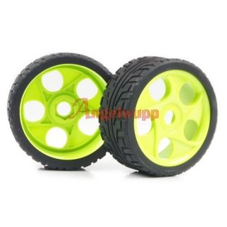 Off Road Car Buggy Plastic Wheel Rim Rubber Tires Tyre 86g 8003