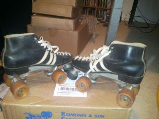 Riedell 265 speed skates ZINGER wheels and Sure grip quad size 6 mens