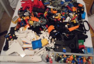 Huge Mix Lot 15 lbs of Lego Building Bricks Wheels Figures More