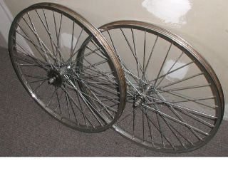 motorized bike heavy duty wheels w/105 gauge spokes & dimpled rims