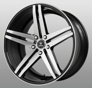 20 inch Parallax Black Wheels Rims Staggered 5x112 Audi A3 A4 A5 A6 A8
