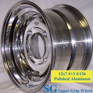137 SG Super Grip Polished Aluminum Rim Wheel 12 7C116 PA 10mm