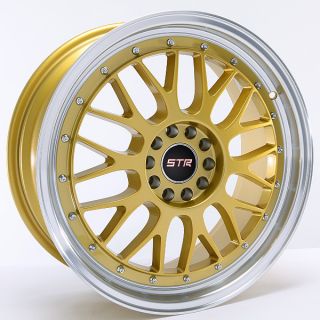 Str Racing 601 Wheels 19x8 5 5x120 Rims Et 17mm Gold